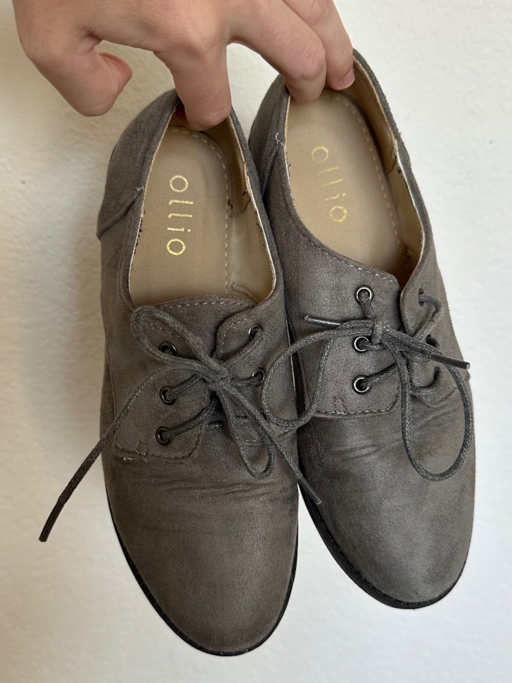 Ollio gray suede loafers